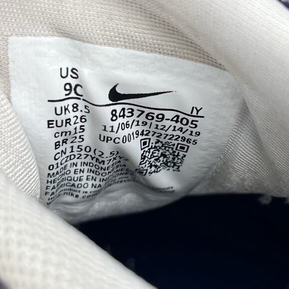 Size 9C Nike Little Posite Pro Blue Void University Red USA 843769-405 TD Shoes - Picture 9 of 9